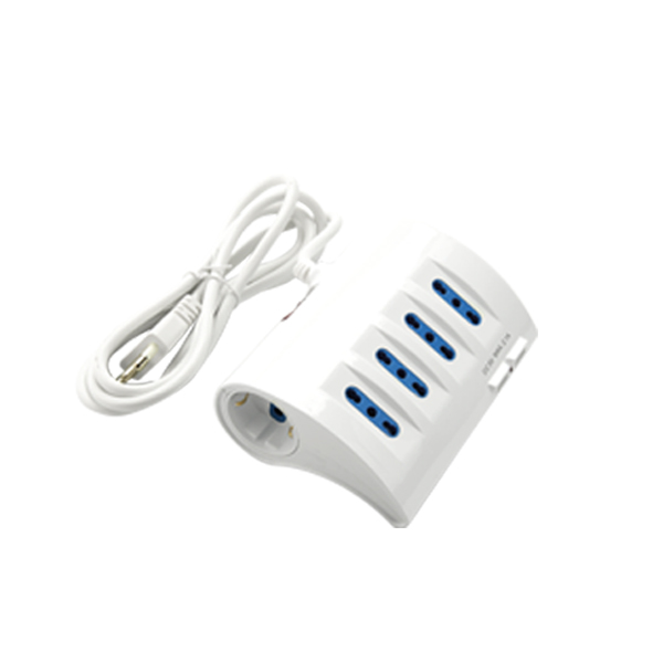 Multipresa da tavolo con 2 USB con protezione - immagine 2