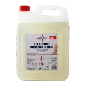 ANTIGERM gel liquido igienizzante mani 5 litri agisce in pochi secondi, senz’acqua, elimina odori