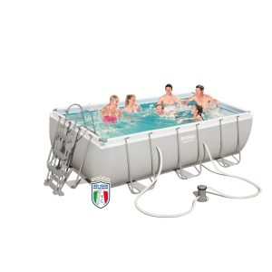 Piscina BESTWAY POWER STEEL rettangolare con telaio+pompa 404x201x100h