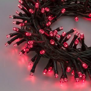 180 Led Luci decorazione luminosa per uso esterno con intermitenza uso esterno colore rosso 7,5 mt + 2 mt cavo