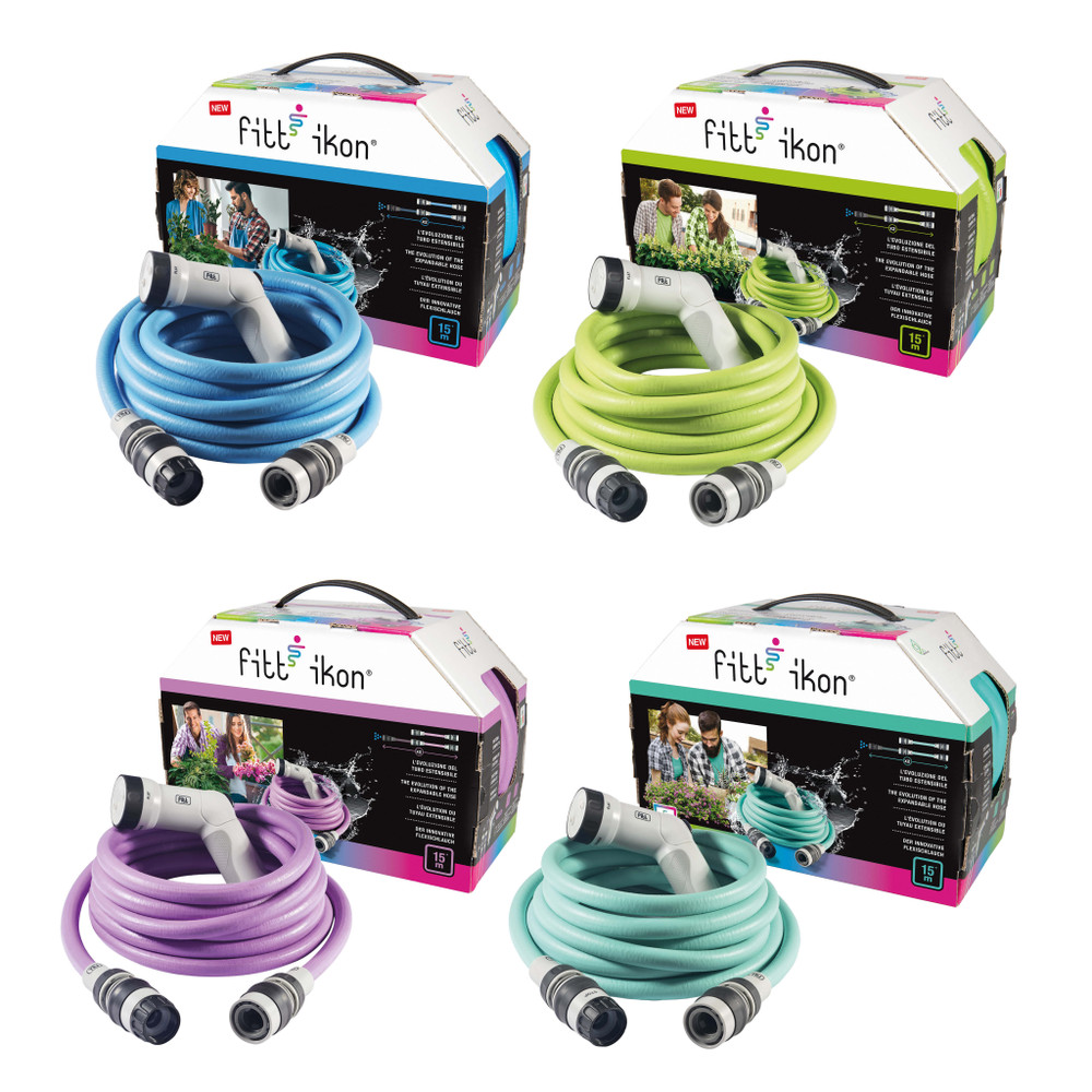 Tubo irrigazione FITT IKON 15mt. da giardino , allungabile con raccordi e lancia