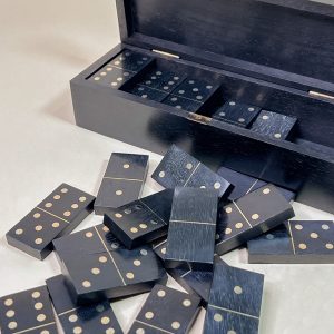 Gioco Domino in legno nero