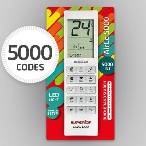 Telecomando universale completo ed elegante per condizionatori d’aria AIRCO 5000 SUPERIOR ELECTRONICS