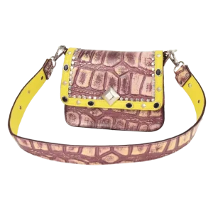 Borsetta in cocco stampato Pepi