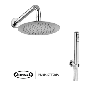 Kit Doccia Incasso Con Soffione 20 cm Tondo Inox, Braccio e Doccetta – JACUZZI