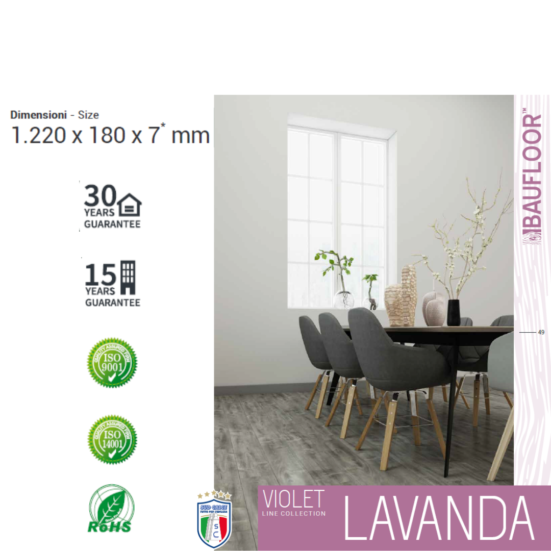 Pavimento SPC Baufloor Luxury LAVANDA da 7 mm-al mq - immagine 3
