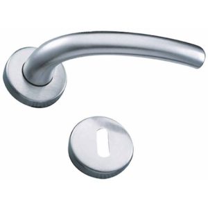 Maniglia REA bocchetta tonda foro patent finitura cromo satinato/oro lucido