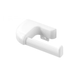 FERIDRAS portarotolo in ABS bianco con doppio fissaggio viti o biadesivo