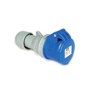 PRESA VOLANTE 220V 2P+T 16 AMP BLU