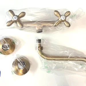 Rubinetto a muro a Stella BRONZO con Canna a “S” Serie Melody – OIOLI RUBINETTERIE