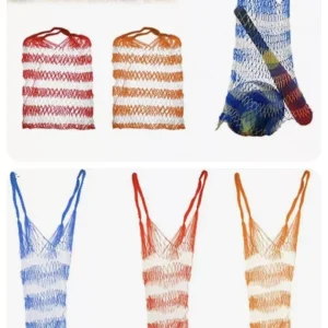 Borsa pz.2 in rete per mare , giochi , sport……. colori assortiti