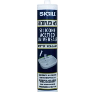 Silicone acetico trasparente resistente alle muffe universale Silcoflex 450 – Sigill