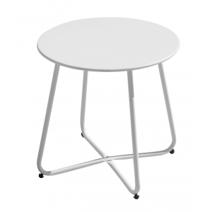 Greenwood tavolino diam.45 bianco in ferro